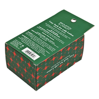 Boîtes d'emballage écologiques en papier recyclé pour chaussettes pour hommes, avec fenêtre, imprimées CMJN, pour cadeaux de Noël, vente en gros