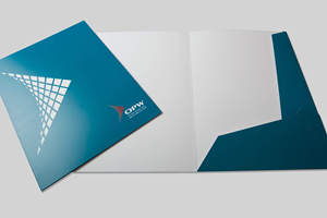 Tùy chỉnh kích thước Cán dập nổi Debossed kinh doanh khe cắm thẻ giấy tập tin tài liệu thư mục trình bày - Product Image 3