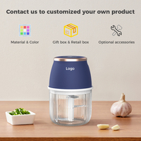 Hachoir automatique à ail et oignon, coupe-légumes domestique facile avec alimentation par batterie, mini robot culinaire