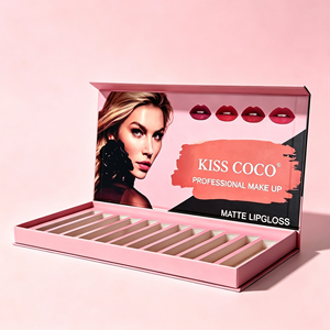 Lápiz Labial Kiss Beauty de Larga Duración con Acabado Mate Suave y Espuma de Terciopelo, Cosmético para Labios, Maquillaje, Caja de Papel para Empaque de Lápiz Labial - Product Image 1