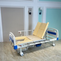 Lit d'hôpital pliable portable avec toilette mobile pour patients et lit de soins pour personnes âgées pour équipement de réadaptation