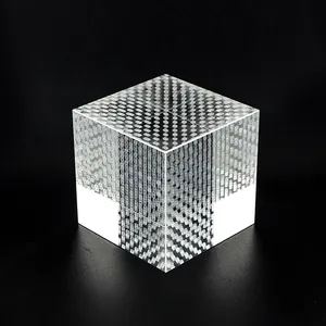 도매 빈 k9 크리스탈 유리 큐브 사용자 정의 3d 사진 크리스탈 큐브 기념품 선물