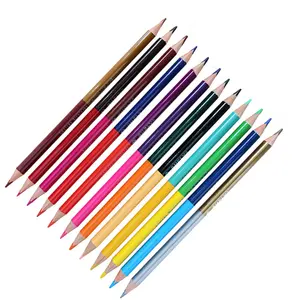 ดินสอสีไม้สองด้าน24สี,ดินสอสีปลายสองด้าน24สีสำหรับวาดรูปเด็ก