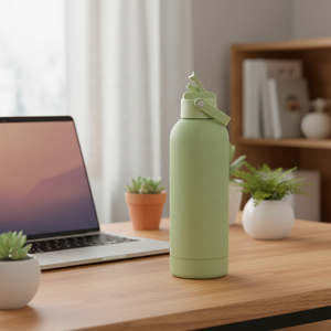 Custom Logo BPA Free Flip <strong>Straw</strong> Insulated Soft-touch Sports Vacuum <strong>Flask</strong> 17oz 500ml Stainless Steel Water Bottle <strong>with</strong> <strong>Straw</strong> - Product Image 4