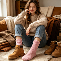 Chaussettes d'Intérieur en Polaire Épaisse pour Femme – Prix Usine, Personnalisables, Chaudes et Antidérapantes, Hiver