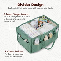 Tas Popok Bayi Portabel Berkapasitas Besar, Ringan, Multifungsi, Anti Air, dengan Pegangan Quilted