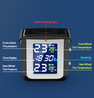 Système de surveillance d'alarme de sécurité Capteur externe Vélo Moto Moniteur de pression des pneus de moto solaire TPMS