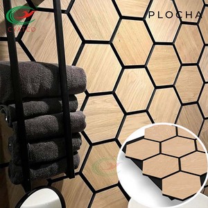 Gran oferta, paneles hexagonales de madera, paneles acústicos de fibra, paneles de pared, hexágono acústico para decoración Interior del hogar - Product Image 4