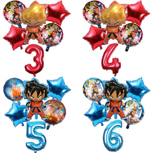 Kit de Décorations d'Anniversaire D-Ball Z avec Ballons en Aluminium G0ku S0n G0ku, Fournitures de Fête pour Enfants Garçons, Bannières - Product Image 1