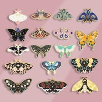 Meilleure Vente Broche Métallique Papillon Kawaii Dessin Animé Personnalisable Épingles de Revers en Émail Souple