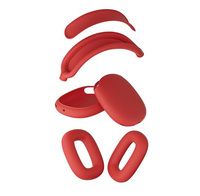 Housse anti-rayures 4 en 1 pour oreillettes/oreillettes/housse de bandeau pour AirPods Max 2024/2020 Housse en silicone pour casque d'écoute Protecteur de peau