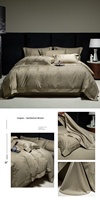 Ensemble de housse de couette de luxe pour hôtel, 4 pièces, vert forêt, satin jacquard, 50 fils, double épaisseur, coton à fibres longues, certifié OEKO-TEX