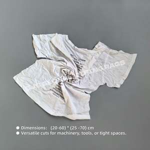 Trapos de Algodón Reutilizables Blancos con Estampado, Súper Absorbentes, Resistentes a Desgarros y Lavables para Limpieza - Product Image 3