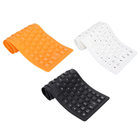 Epro Factory Keyboard USB Mini fleksibel, Keyboard silikon 85 tombol portabel tipe-a, Keypad kabel lipat gulung ke atas 2025
