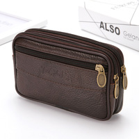 Dompet sabuk pakaian ponsel kulit PU pria kapasitas besar kualitas tinggi dompet harga grosir
