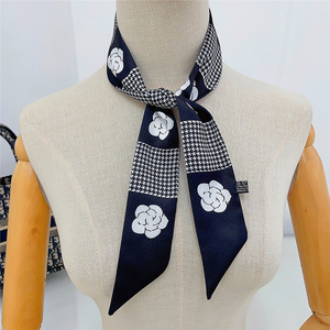 Foulard di Design all'Ingrosso in Poliestere Effetto Seta, Nastri Stampati, <span class=keywords><strong>Bandana</strong></span> in Seta per Donna, <span class=keywords><strong>Fascia</strong></span> per <span class=keywords><strong>Capelli</strong></span>, Sciarpa <span class=keywords><strong>a</strong></span> Nastro - Product Image 5