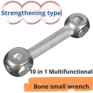 Mini strumento di riparazione 10-in-1 per cani in acciaio multifunzione per bicicletta portatile per bicicletta con chiave esagonale esterna misura metrica - Product Image 4