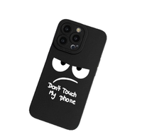 Nouvel Étui de Téléphone Antichoc en TPU Souple Imprimé « Ne Touchez Pas Mon Téléphone » pour iPhone 11 12 13 14 15 16 Pro Max 7 8