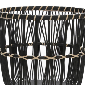 Pot de fleurs en bambou sur support, tissage naturel, pots décoratifs pour plantes d'intérieur, décoration intérieure - Product Image 3