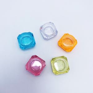 Factory Supply Transparent <b>Plastic</b> Cosmetics clear Mini PS Jar with Colorful Screw Lid - Product Image 4