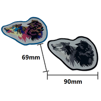 Patchs brodés loup à thermocoller, appliques tête d'animal pour vêtements, vestes, chapeaux, sacs, patchs personnalisés pour motards, punk rock, mode