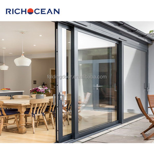 Portes coulissantes RICHOCEAN <span class=keywords><strong>sur</strong></span> <span class=keywords><strong>mesure</strong></span> en aluminium avec double vitrage Low-e pour maison, patio et balcon, résistantes aux impacts d'ouragan - Product Image 6