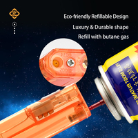 Briquet à silex de forme carrée écologique avec AS et lumière LED Briquet à étincelles en plastique pour le camping et la cigarette
