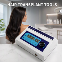 Machine professionnelle intelligente de greffe de cheveux FUE, ensemble de poinçons folliculaires en acier inoxydable, écran LCD, garantie 1 an, portable, pour les États-Unis