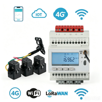Compteur de puissance intelligent triphasé Acrel ADW300-4GHW IoT, rail DIN, communication RS485 4G, surveillance de la puissance des bâtiments