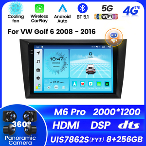 MEKEDE M6 PRO sistema audio multimediale per auto Android 12 QLED per VW <span class=keywords><strong>Volkswagen</strong></span> <span class=keywords><strong>Golf</strong></span> 6 <span class=keywords><strong>2008</strong></span> 2016 - Product Image 2