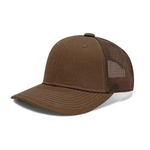 Gorra de Malla de Verano Personalizada de 5 Paneles, Gorra de Camionero Unisex de Alta Calidad con Parche de Logotipo Bordado en Sarga de Algodón Negro - Product Image 4
