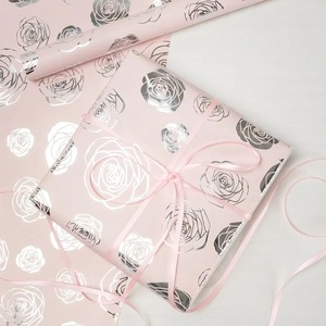 Custom Eco-Friendly Pink Floral <b>Pattern</b> Double-Sided Coated Art <b>Paper</b> Roll 100GSM Recyclable Digital Printing Compatible Gift - Product Image 5