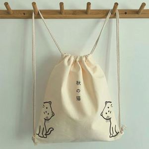 Promotional Cotton Canvas String <b>Backpack</b> <b>Drawstring</b> Organic Nylon Cotton Bag Canvas <b>Drawstring</b> <b>Backpack</b> - Product Image 2