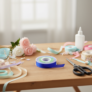 Il nastro in chiffon blu 2,5 cm x 35 iarde per artigianato e decorazioni - Product Image 3