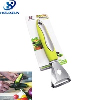 Zilveren Handmatige Multifunctionele Roestvrijstalen Driehoek Appelaardappelschiller Met Comfortabel Zacht Handvat Voor Groente En Fruit