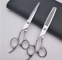 Ciseaux de coiffeur de haute qualité Kit professionnel coupe de cheveux amincissement ciseaux de coupe Logo personnalisé Salon de coiffure ciseaux