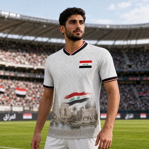 Camiseta <span class=keywords><strong>de</strong></span> Fútbol <span class=keywords><strong>de</strong></span> la Selección Nacional <span class=keywords><strong>de</strong></span> Irak 2026, Uniforme Deportivo Clásico Local y Visitante, Versión para Fanáticos, Hombres y Mujeres - Product Image 1