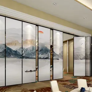 Easy fix hot sell curtain wall promotional conference room sliding folding partition panel