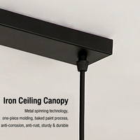 Suspension luminaire en fer forgé à 3 têtes, style nordique, réglable, avec douille E27, pour salle à manger, bar, café, usage intérieur