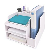 Organiseurs de bureau pour la maison, le bureau et l'école, rangement à 3 niveaux, organiseur de dossiers de bureau et accessoires