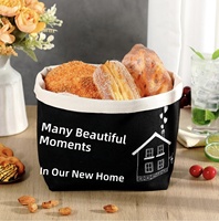 Panier de rangement pliable en toile grande capacité pour bureau, idéal pour le pain, les fleurs et le maquillage, accepte les motifs personnalisés