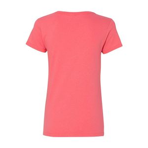 Camiseta de algodón con cuello en V para mujer y niña con logotipo estampado OEM personalizado, ropa informal a la moda con precios excepcionales - Product Image 2