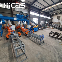 Nouvelle ligne de broyeurs semi-automatiques HICAS pour blocs de sciure de bois, machines à copeaux, presse à blocs de bois, capacité 4-5m3/8h, 380V/220V