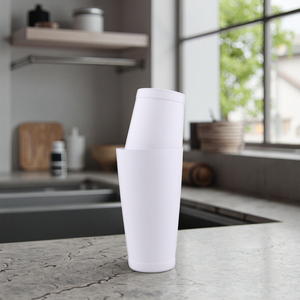 Ensemble de shakers <span class=keywords><strong>Boston</strong></span> en acier inoxydable personnalisés Shakers à cocktail lestés blancs personnalisables Promotion de la marque avec options de couleur - Product Image 3