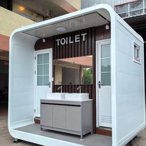 Modern Custom Portable Outdoor <strong>Toilets</strong> Prefab Mobile Public Bathroom Park WC Sandwich Panel Container House Outdoor Use - Product Image 1