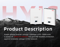 Stabilisateur de tension de type onduleur monophasé AC HYIS-8KVA, entrée 90-310V, sortie 220V