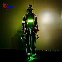 Mode unisexe MJ Cowboy Dance LED Costumes Luminous Western Style Adult Stage Party Wear for Ballroom Performance