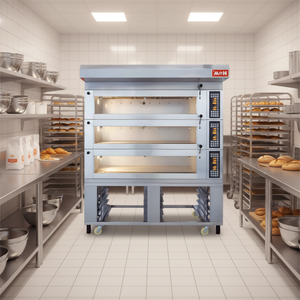 เตาอบขนมปังพิซซ่าไฟฟ้าแบบยุโรป 3 ชั้น 6 ถาด ราคาประหยัด สำหรับอบเค้กเชิงพาณิชย์ - Product Image 1