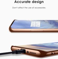Coque souple en TPU transparent élégant pour Oneplus 7 Pro avec bord lustré en métal