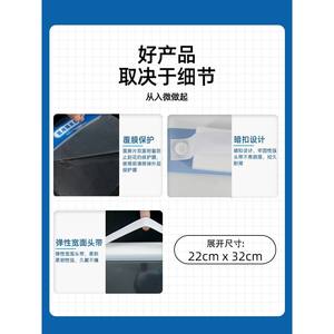 Visière d'isolement médical transparente anti-buée avec bande élastique bleue, visière de protection jetable pour usage médical - Product Image 4